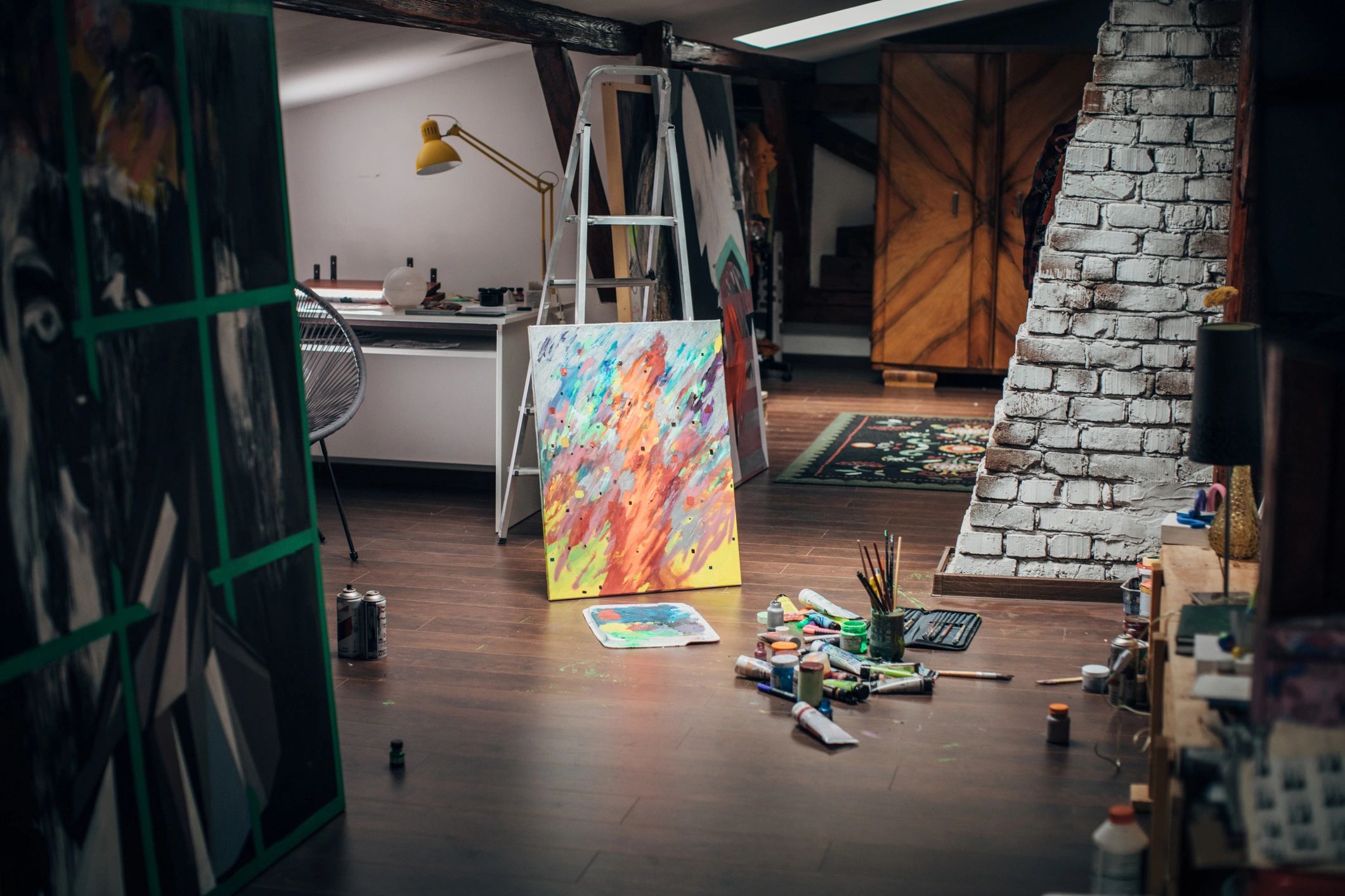 contemporary art canvas studio
